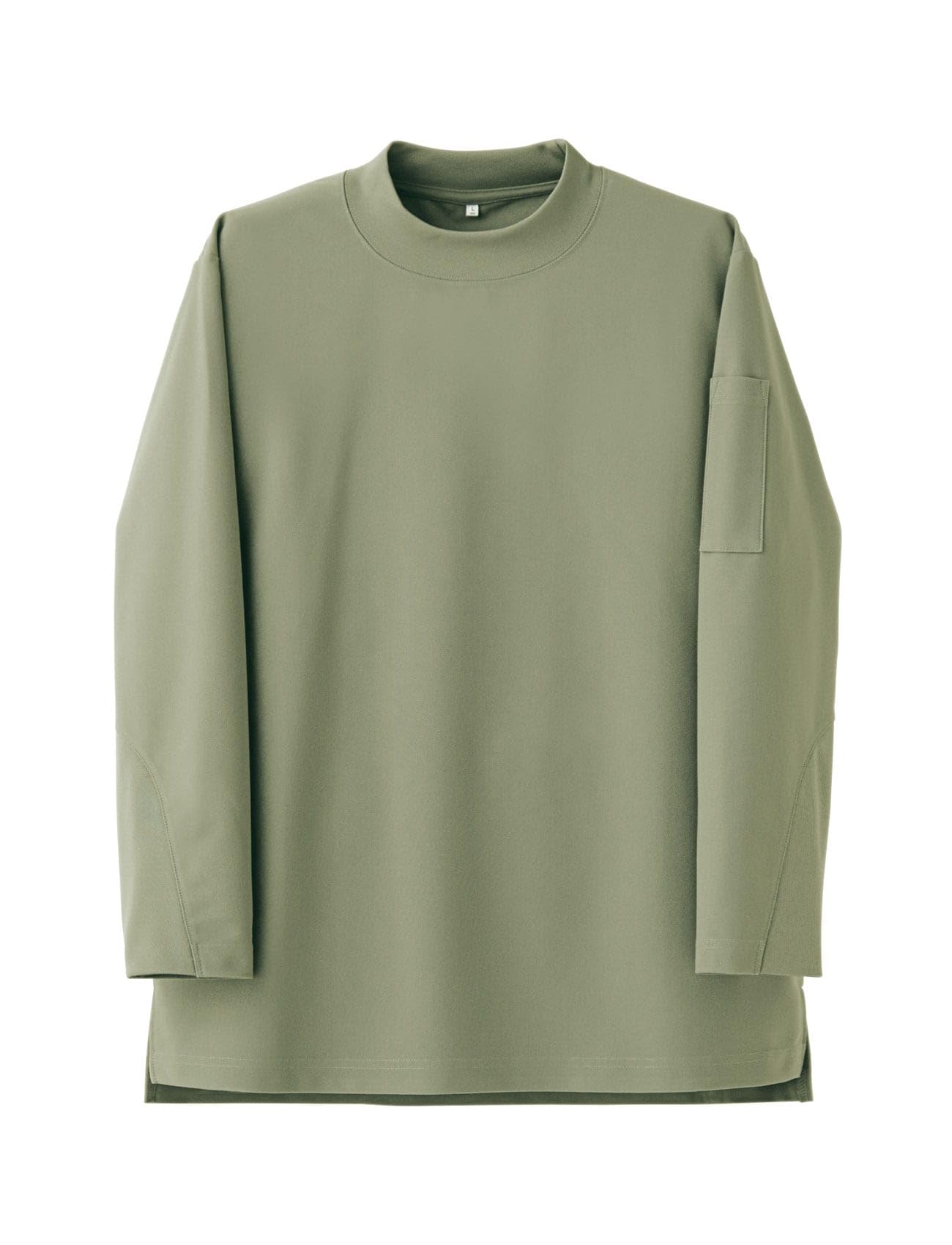 

Seven Uniform CU1963-4 Мохово-зеленая футболка с длинным рукавом и воротником-стойкой