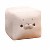 Tofu-Shaped Plush Doll Toy Square Plush Keychain Durable Bag Charm  Office Bedroom