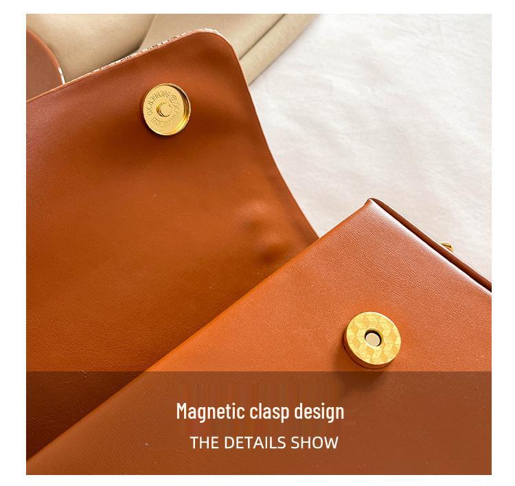 Retro Color Block Women's Shoulder & Crossbody Bag - Light Luxury Small Square Handbag