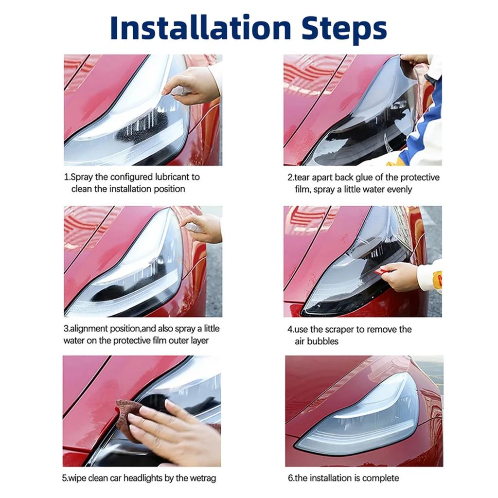 TPU Car Headlight Protective Film For Toyota Prius 2023 2024 2025 2026 Transport & Smoke Anti-Scratch Auto External Accessories