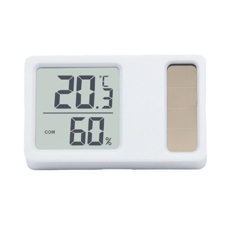 Solar Powered Small Size Hygrometer Thermometers Desktop Digital Temperature Humidity Measurement Meter Gauge for Home