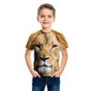 3D Digital Print Kids Stylish Lion Dragon Animal Pattern T-Shirt Boys Short Sleeve Crew Neck Casual T-shirts