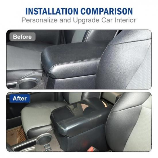 Gloss Black Center Console Armrest Box Panel Decor Cover Trim For 4Runner 2010+