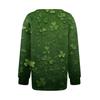 Women's Stylish St. Patrick Print Long Sleeve  Fleece Cardigan Button Jacket