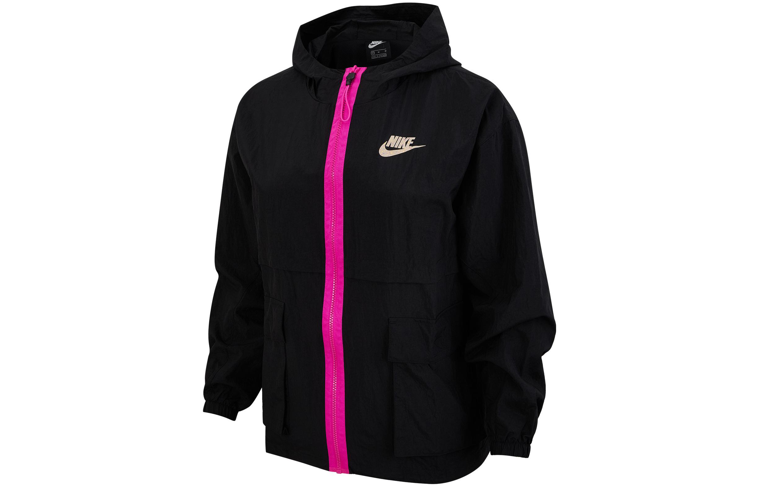 

Nike Sportswear Jackets Women s Black/Black/Flame Pink Hooded Moderate Other DD2089-010 XS