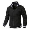 Neue Freizeitjacke Übergröße Herren Frühling und Herbst Sport Einfarbige Herrenjacke