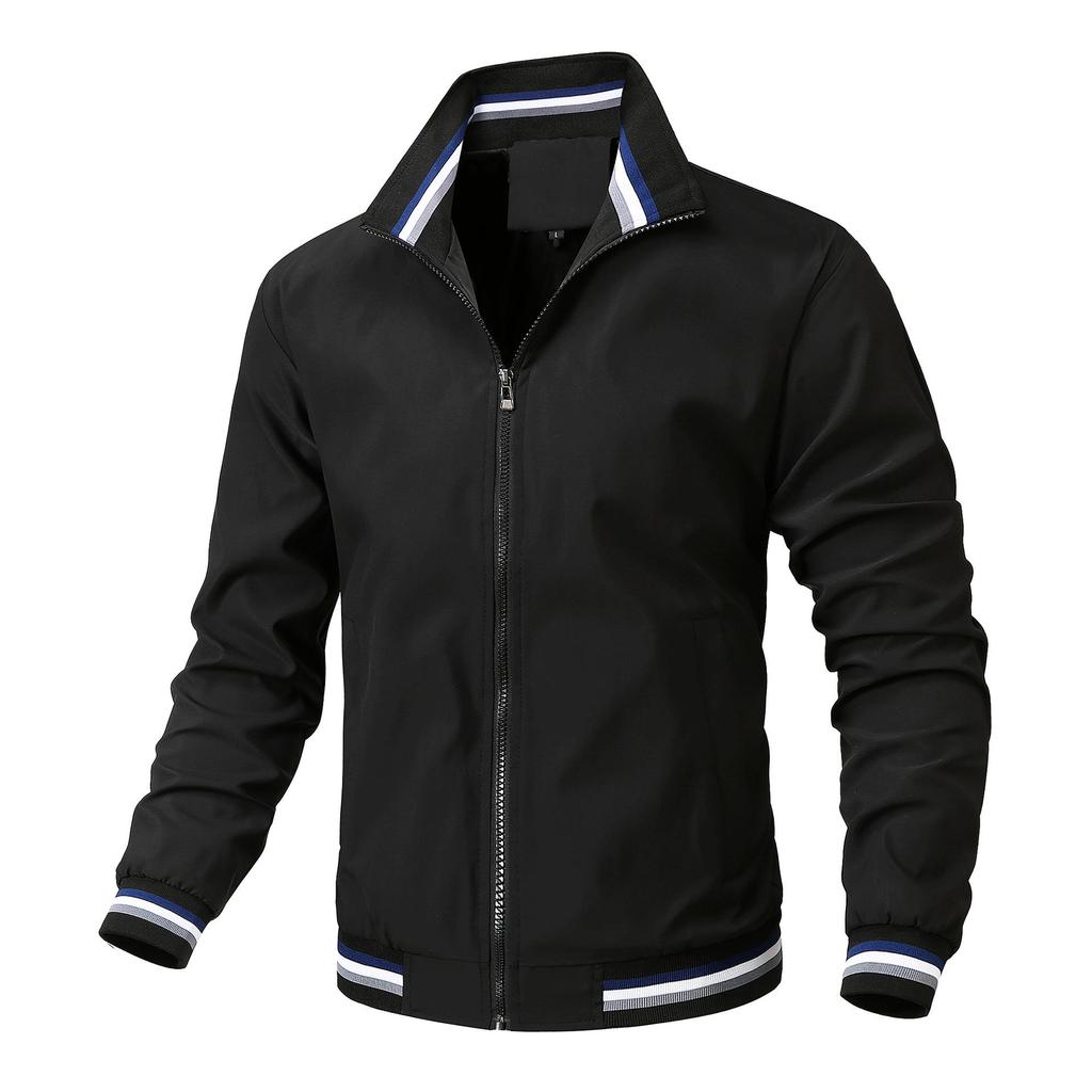 Neue Freizeitjacke Übergröße Herren Frühling und Herbst Sport Einfarbige Herrenjacke
