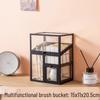 Luxury Glass Cosmetic Organizer - Dustproof Storage for Skincare, Lipsticks, and Masks