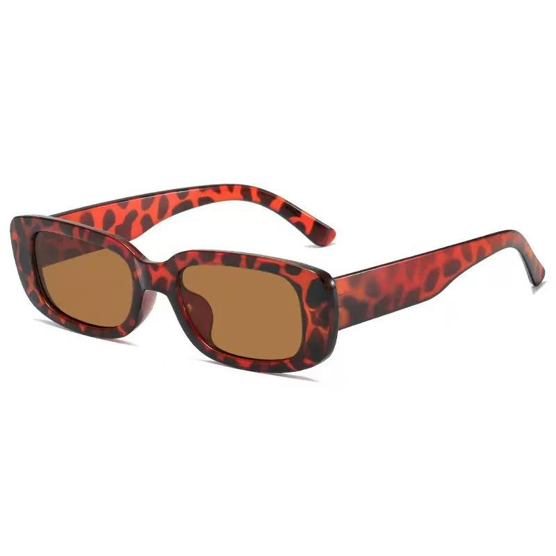 Trendy European & American Women's Small Frame Square Sunglasses - Olive Green & Colorful Candy Shades