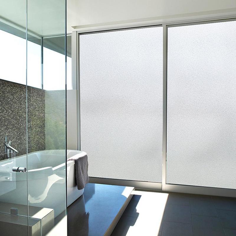 1/2M Matte Window Film Privacy UV Protection Stained Vinyl for Glass Static Cling Frosted Decorative Window Sticker for Home