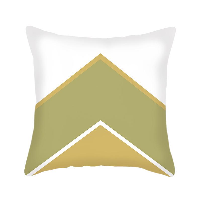 Ins Nordic Style Short Plush Linen Pillowcase Single-sided Printed Cushion Cover Pillowcase