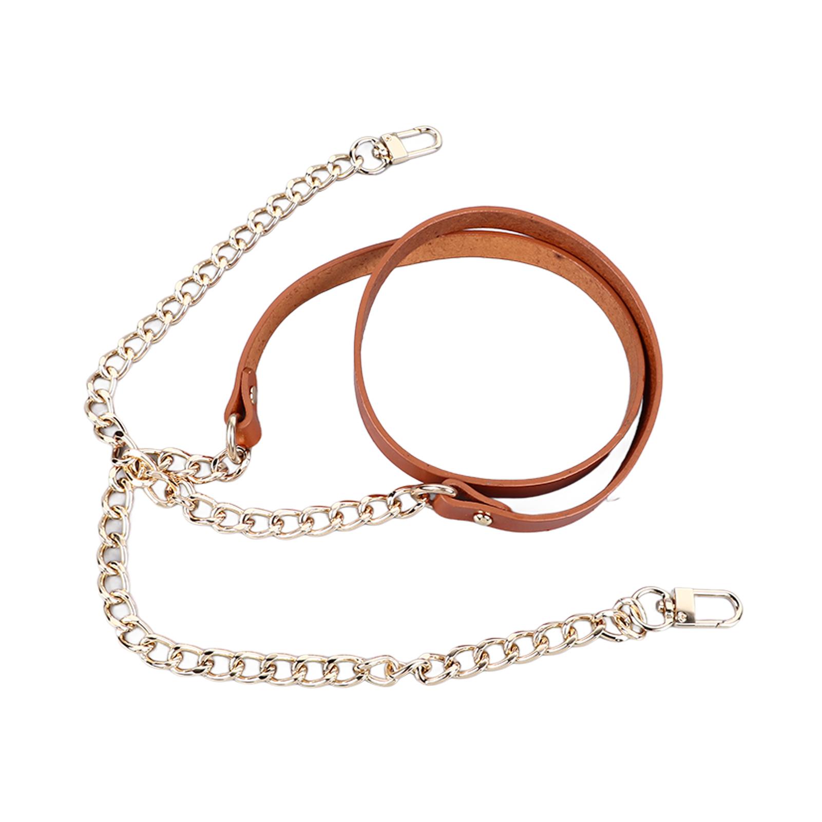 

Кожаная цепочка-ручка для кошелька DIY Ручная работа Ремни для кошелька Замена 47,2 дюйма Длина для сумок Крючком Кошельки Коричневый коричневый