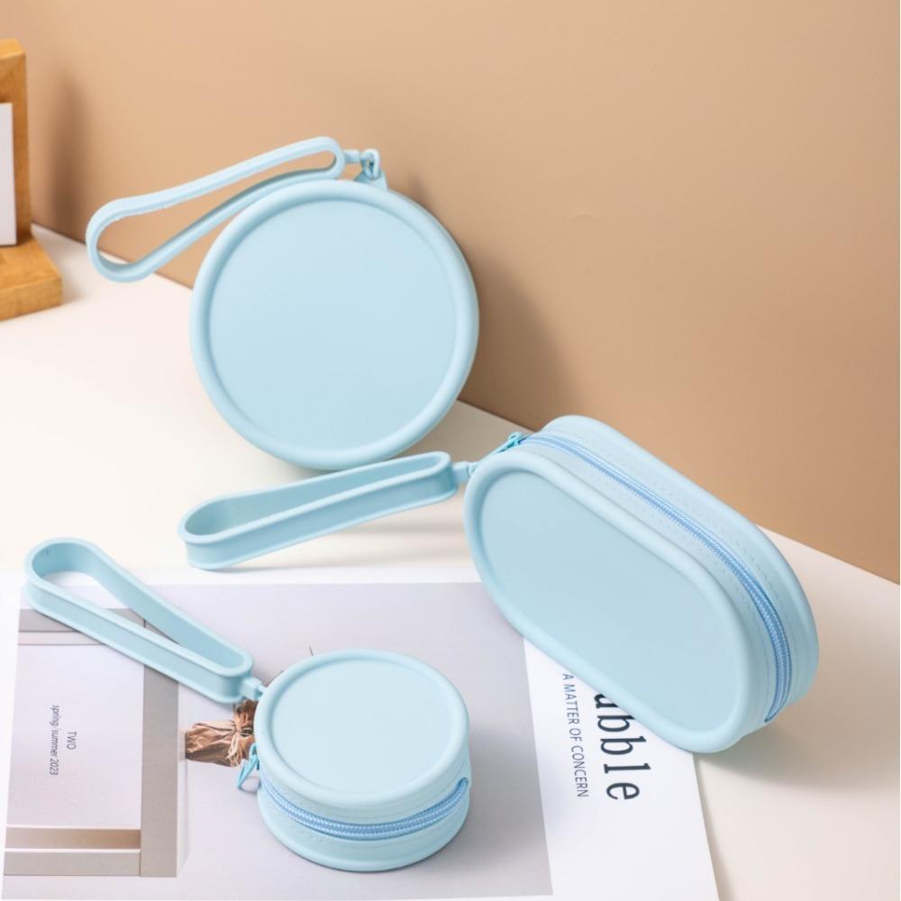 Waterproof Coin Purse Silicone Cosmetic Bag New Earphone Bag  Students