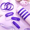 Kigeli 100 Pcs Purple Ribbon Awareness Silicone Bracelets for Suicide Prevention Alzheimer Pancreatic Epilepsy Domestic Violence Overdose Lupus