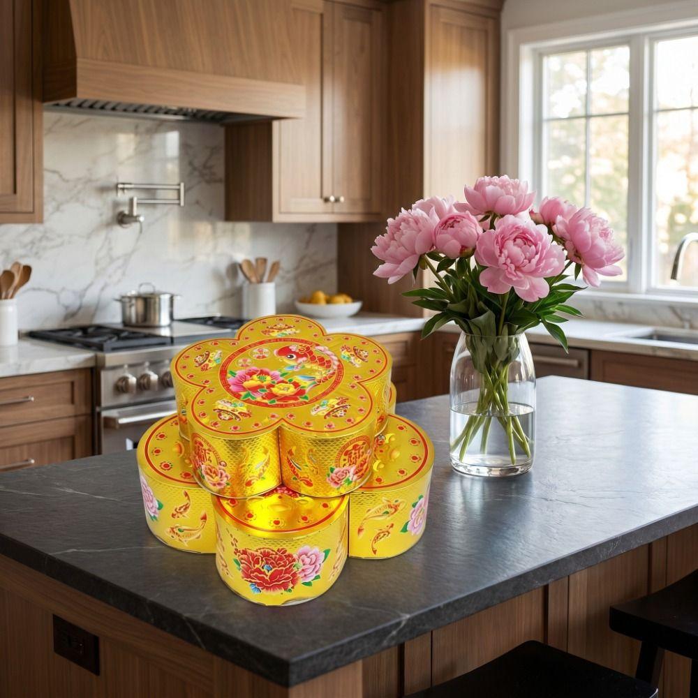 Plum Blossom Pattern Pagoda Base Box Foldable Gift Box DIY Foldable Box  Festival Gift