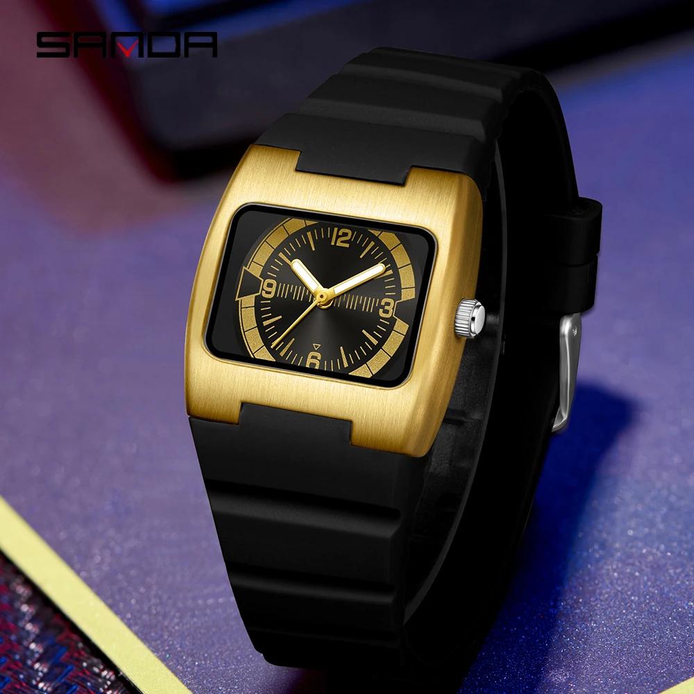 SANDA 3280 Fashion Men's Quartz Watch Creative Wristwatch Simple Waterproof Casual Watches for Man reloj hombre -2