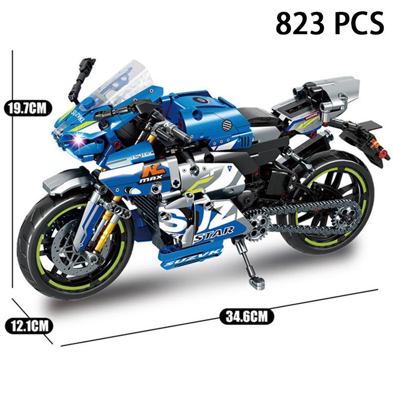 Speed Champions GP Tournament Motorcycles Model Building Blocks Classical Modern Moto Dirt Bike Racing Sets Kids Toys Gifts