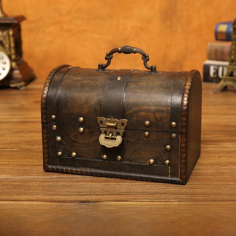 Wooden Classic Storage Chest Boxes For Home Office And Decoration Use Gifts