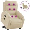 Vidaxl Lift-Up Massage Chair, Electric, Reclining, Cream