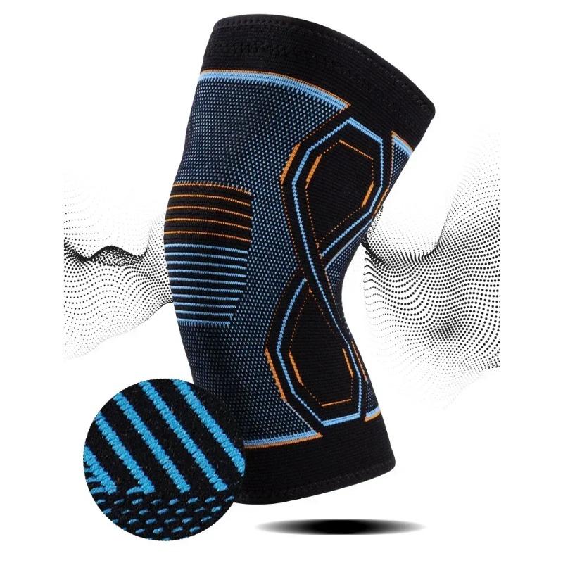 

1шт компрессионный наколенник для тренировок поддержка колена для облегчения боли в суставах бег велоспорт баскетбол фитнес вязаные наколенники рукав 27cm