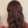 2023 New Christmas Red Bow Hair Clip: Cute Small Side Clip for Women