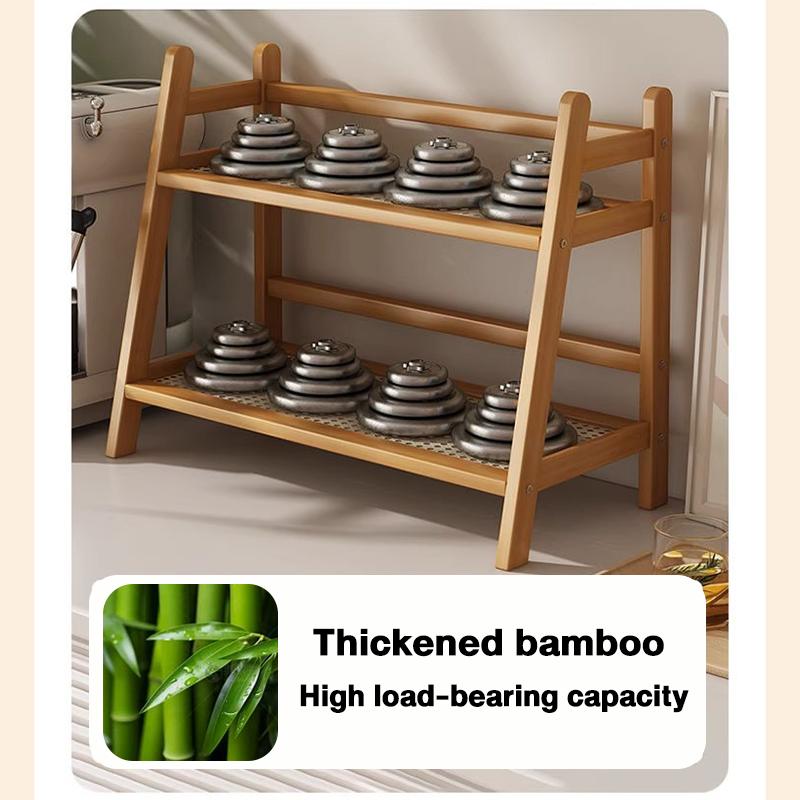 1PC Sunny Biere Removable Bamboo Storage Rack -Desktop Space Saving Organizer For Office Balcony Home Kitchen Countertop Storage