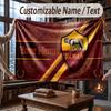 Custom Name Flannel Throw Blanket AS Roma FC Pattern Warm Home Decoration