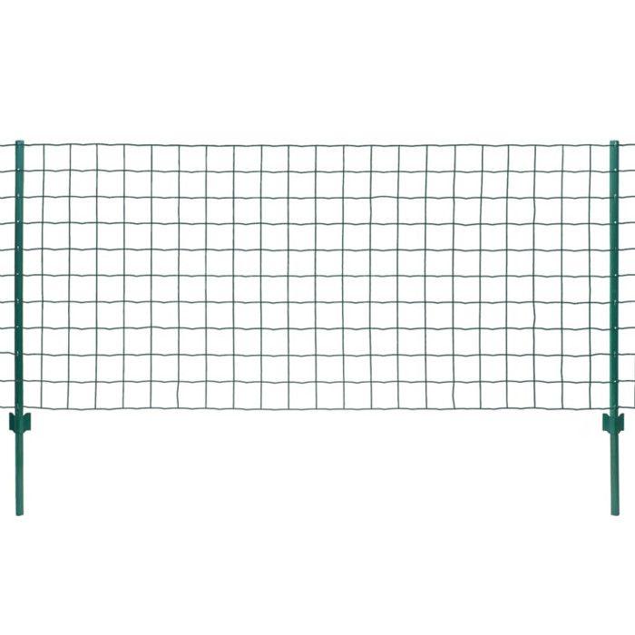 VidaXL Euro Fence Set 20x1.5 M Steel Green Mesh Fencing Garden 142813