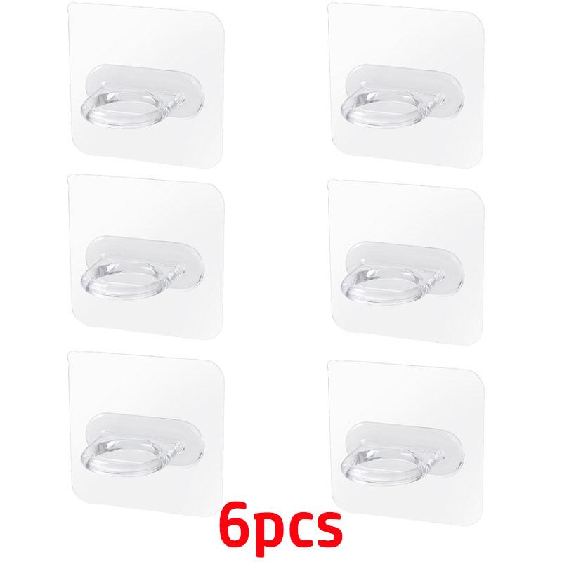 Multifunctional Round Hooks Shower Bottle Hooks Transparent Strong Self Adhesive Wall Hanging Hanging Rack Bathroom Gadgets