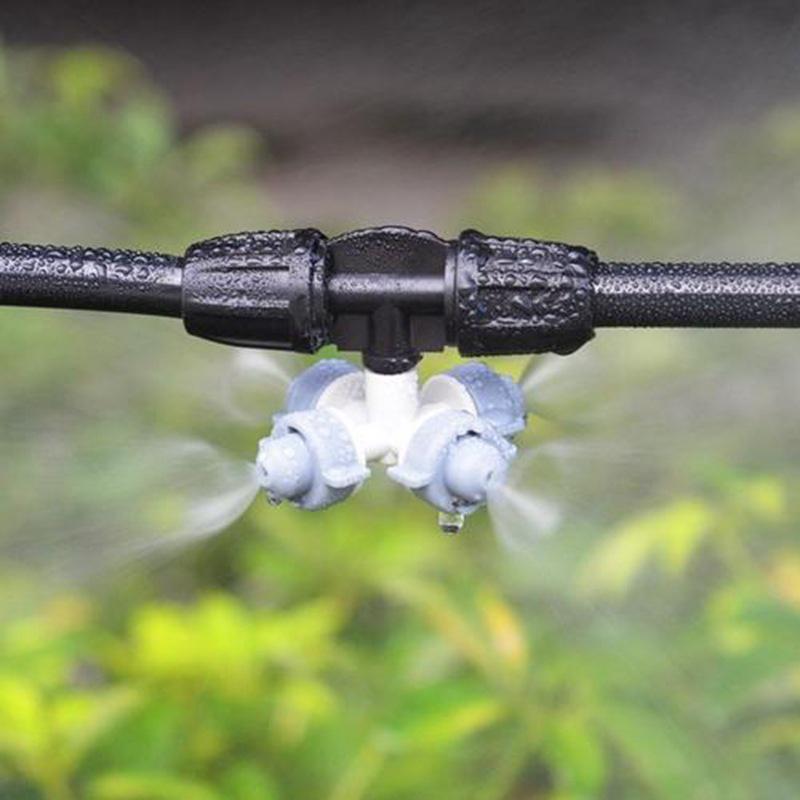 Hanging Misting Nozzle Fog Nozzle Hanging Anti Drip Misting Sprinkler Kits For 8/11 Hoses Mist Water Sprayer