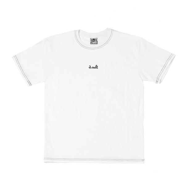 Dikeolteu Stitch Point Short Sleeve T-Shirt - White