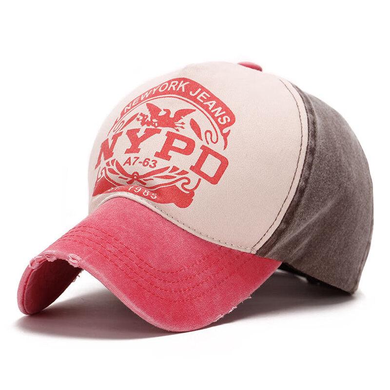 

ZHENYUEQI Korean Style Color-Block Letter Baseball Cap Adjustable