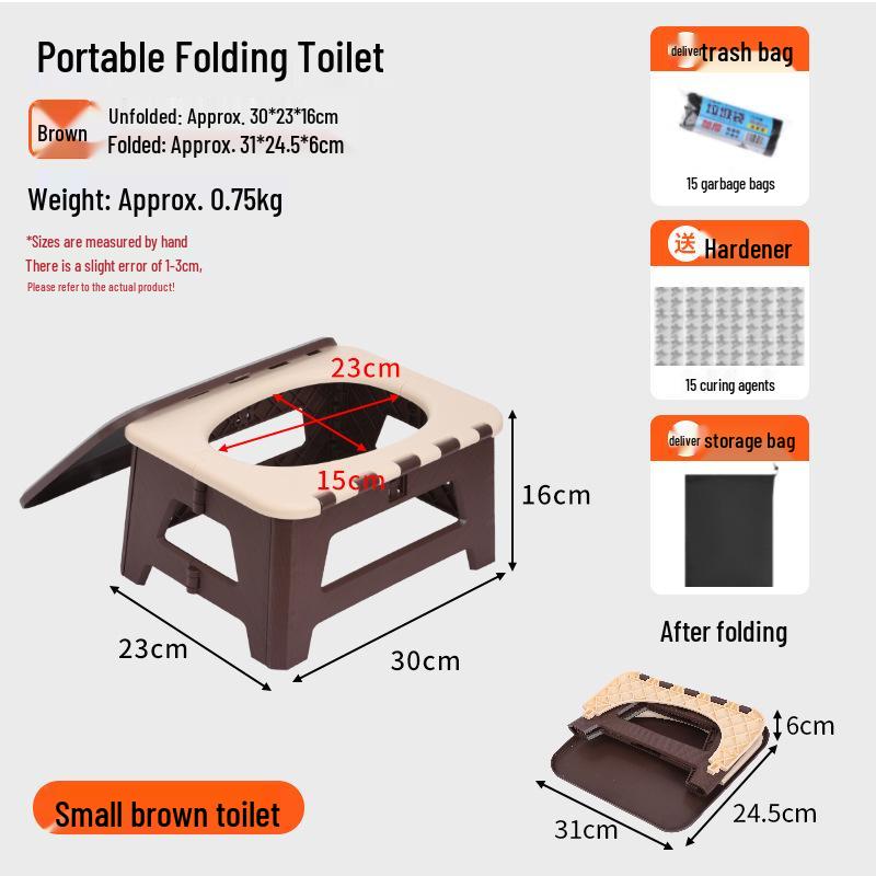 Portable Odor-Proof Folding Camping Toilet for Adults