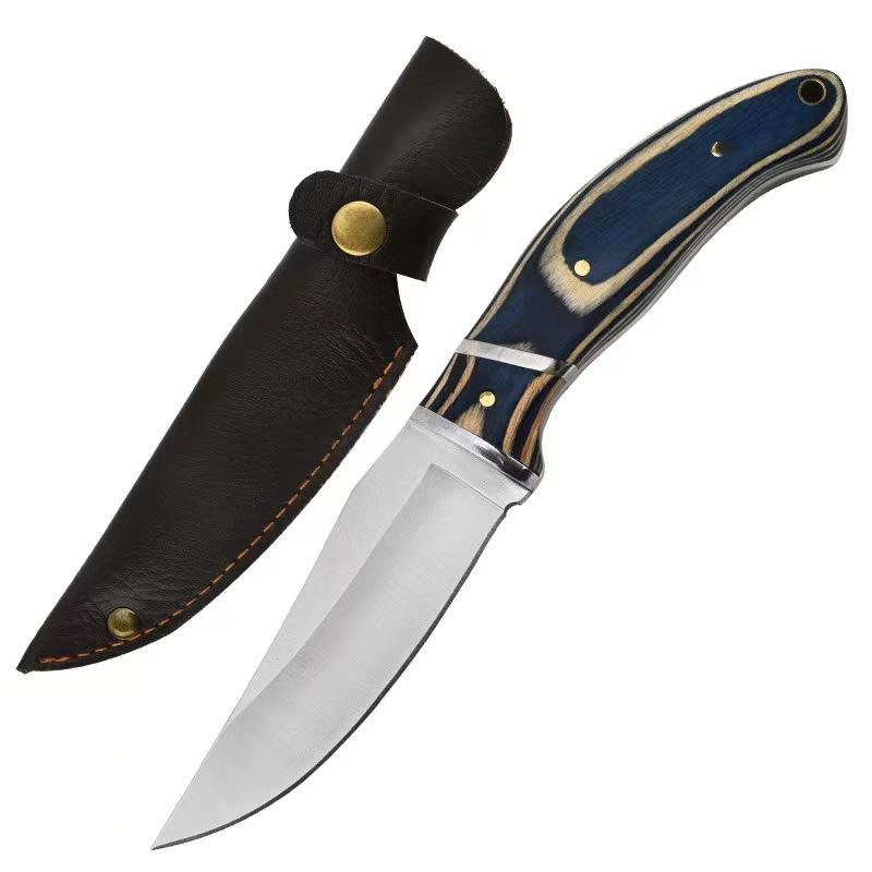 Faca de cozinha forjada em aço inoxidável, faca de desossar, cutelo para churrasco, descascador de frutas, faca para bife, cabo de madeira com capa