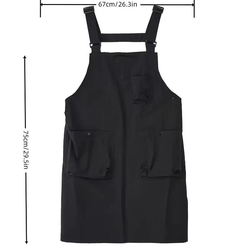 New Taslan Water-Repellent Bib Apron for Men & Women, Perfect for Home, Kitchen, or Coffee Shop.
