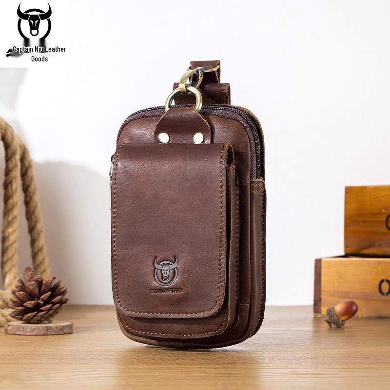 

Поясна сумка з коров ячої шкіри з магнітним клапаном, підходить для телефону 4,5