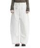 Teulimingbeodeu Double-Knee Balloon-Fit Denim Pants [ White ]