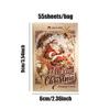 55 arkuszy Świąteczna seria Happy Karty do pokera Pudełko tekturowe Vintage Trwała karta Spotkanie przyjaciół Prezent świąteczny Karta dekoracyjna