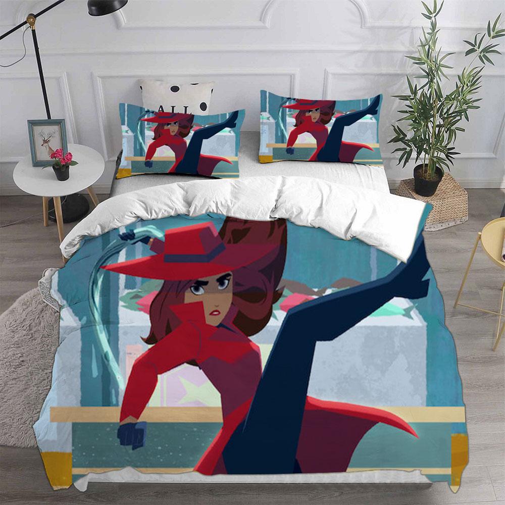 Carmen Sandiego Bedding Sets Bed Cover Comforter Duvet Cover Pillow Case 2-3 Pieces Sets Kids Adult Bedroom Decor