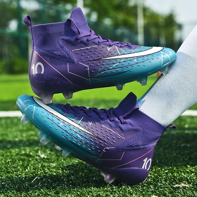 2025 Seamless Football Shoes Tf Broken Nails Artificial Turf AG Nails Boys and Girls Adolescent Student Training Shoes