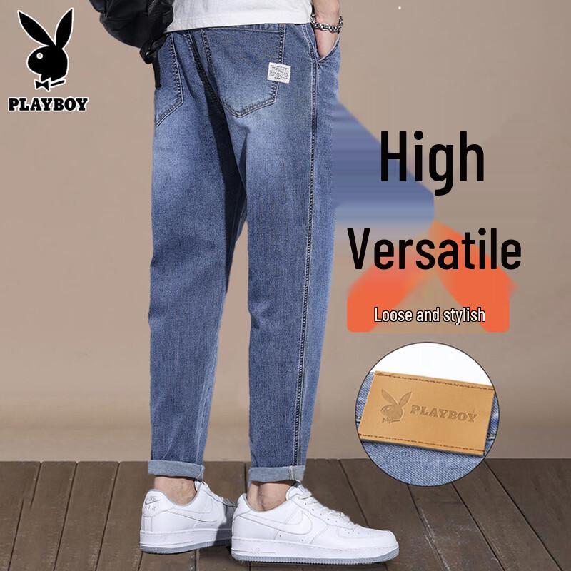 PLAYBOY Men s Loose Straight Fit Jeans 33