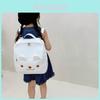 Adorable Cartoon Embroidered Kids Backpack Lightweight Canvas School Bag For Boys And Girls