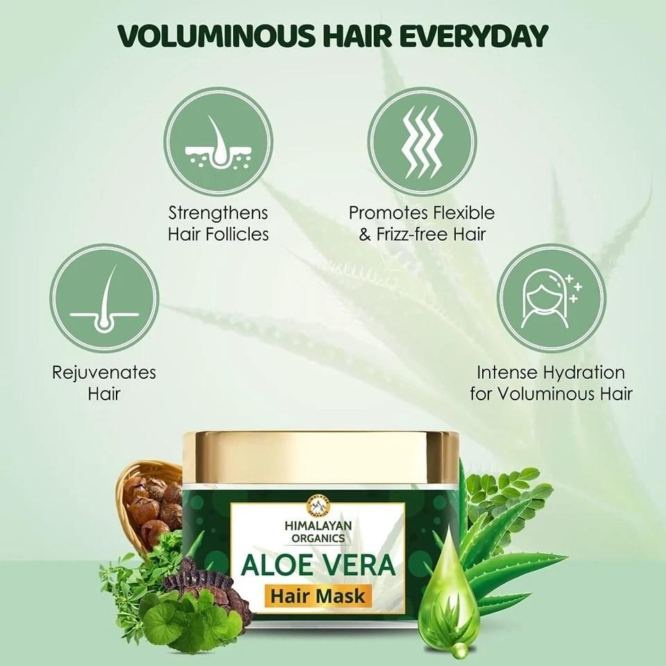 Himalayan Organics Aloevera Hair Mask With Bhringraj, Moringa, Shikakai - 200ml
