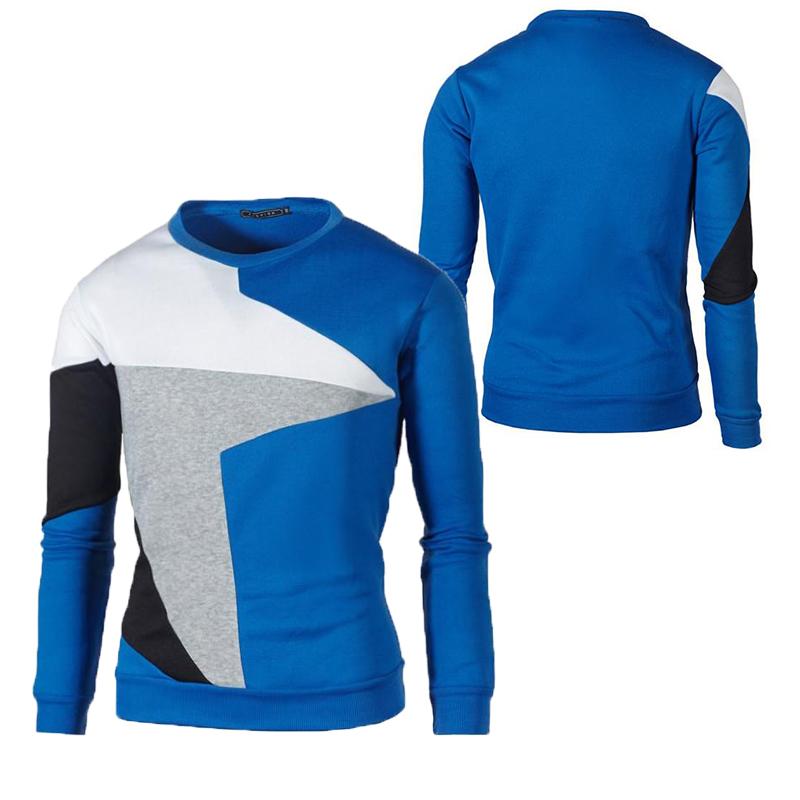 Весенне-осенние новые мужские толстовки в стиле хип-хоп, толстовки с длинными рукавами и круглым вырезом, мужские толстовки, модная уличная одежда L синий