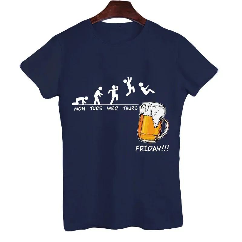 Men T-Shirts Mon Tues Wed Thurs Friday Beer Men Summer Tshirt Harajuku Streetwear Hip Hop Mens T Shirt Male Fashion Trend Tees