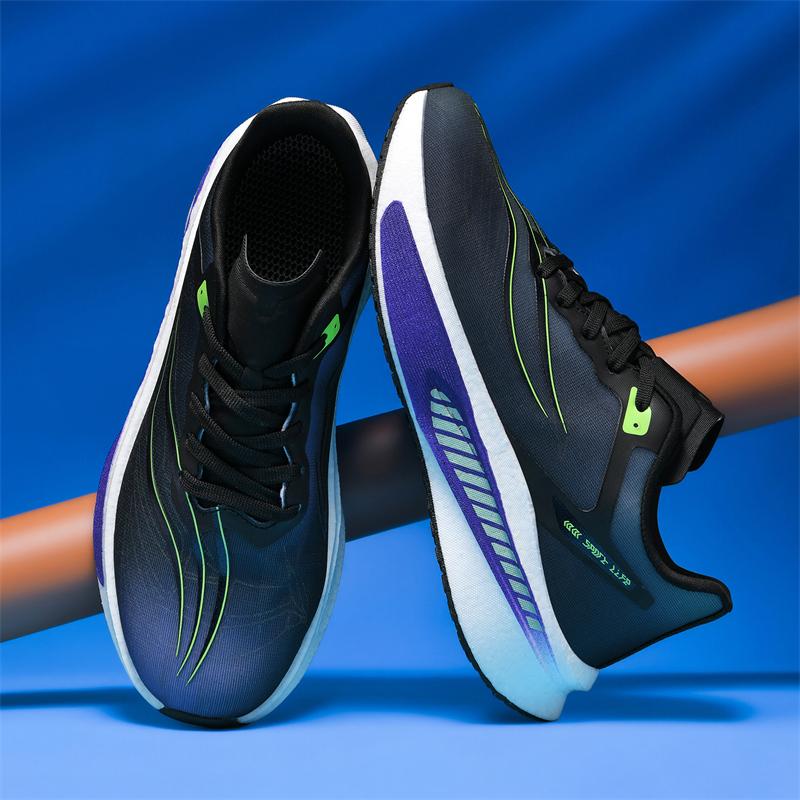 New Men Professional Racing Running Shoes Carbon Plate Cushion Sneakers Breathable Mesh Marathon Sport Trainers For Woman