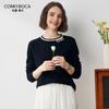 KEMOMBOKA Women's Cashmere Sweater with Bow Detail
