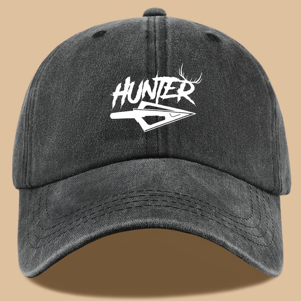 Fashionable Hunter Antler Print Retro Trucker Cap/Baseball Cap Breathable Adjustable Outdoor Sun Hat