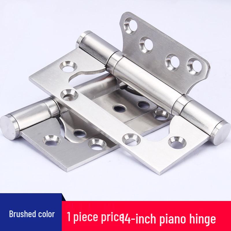 4-Inch Thickened 304 Stainless Steel Mortise-Free Silent Bearing Door Hinge