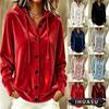 IHUASU Women's  Long Sleeve Hooded Collar Vintage Casual Solid Color Print Autumn Winter Jackets & Coats Elegant